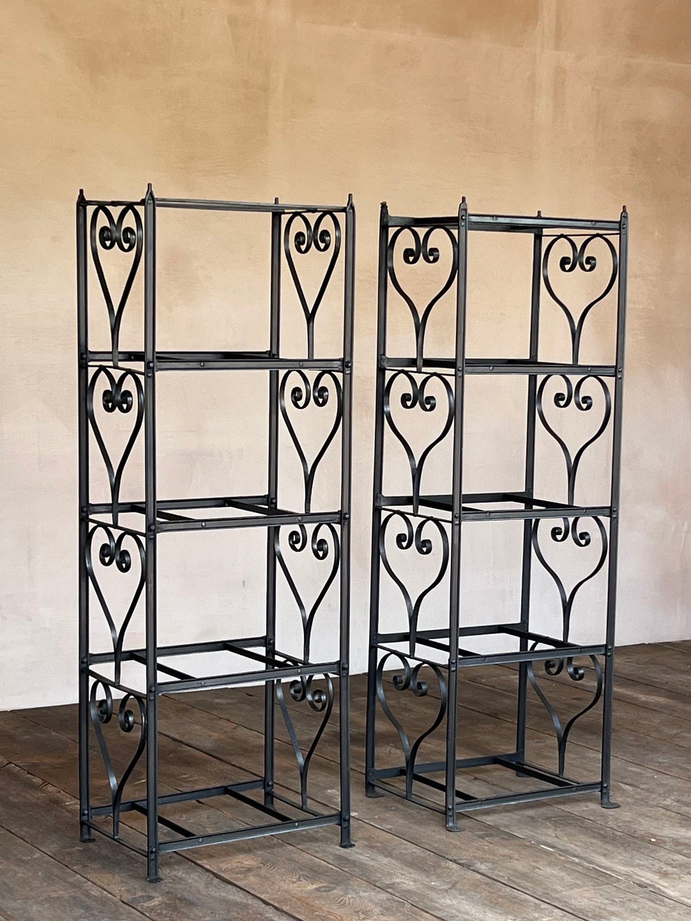Rustic Iron Rack Wrought iron shelving racks – YEW TREE BARN