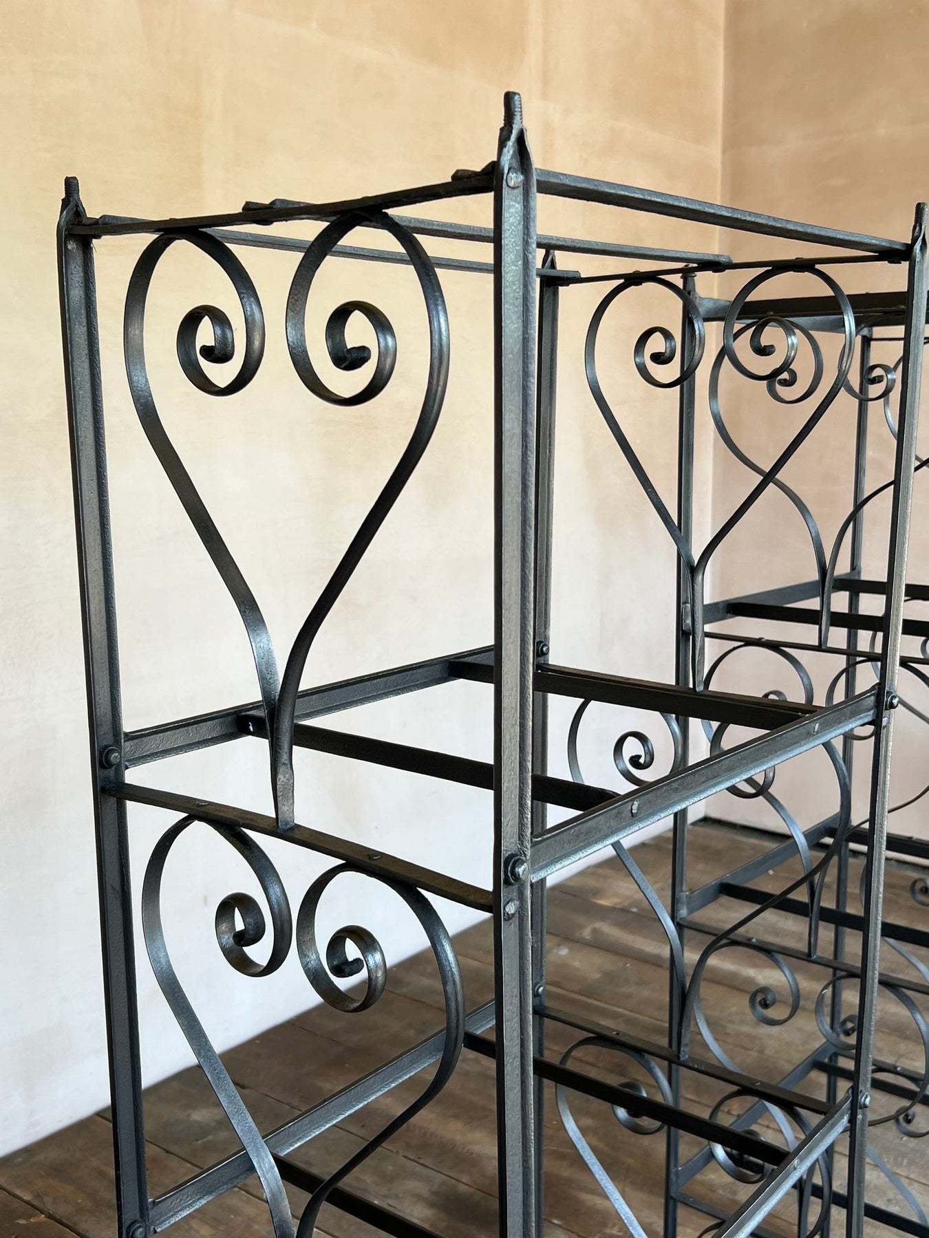 Rustic Iron Rack Wrought iron shelving racks – YEW TREE BARN